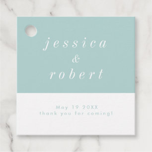 Simple Minimalist Airy Pastel Wedding Favour Tags