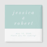 Simple Minimalist Airy Pastel Wedding Magnet<br><div class="desc">A simple and minimalist wedding ref magnet with airy pastel and white theme. Perfect give aways for your wedding.</div>