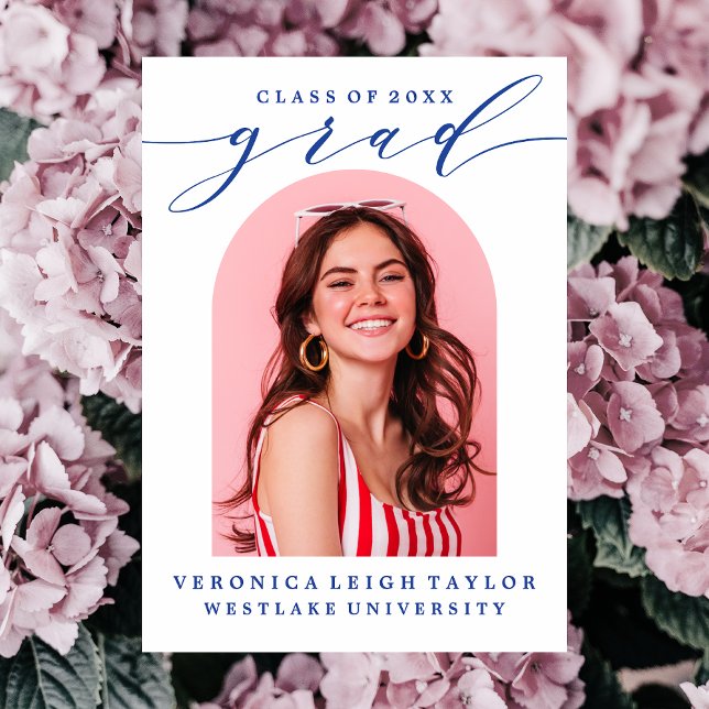 SIMPLE MINIMALIST ARCH CALLIGRAPHY GRAD INVITATION (Creator Uploaded)