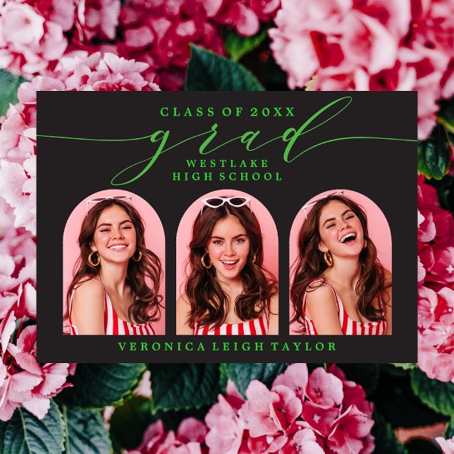 SIMPLE MINIMALIST ARCH CALLIGRAPHY GRAD INVITATION (Creator Uploaded)