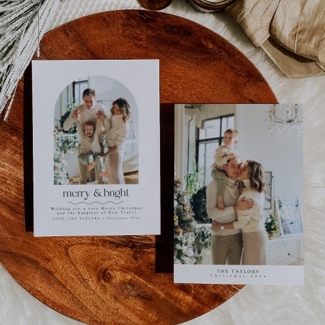 Simple Minimalist Arch Photo Family Christmas Card (Creator Uploaded)