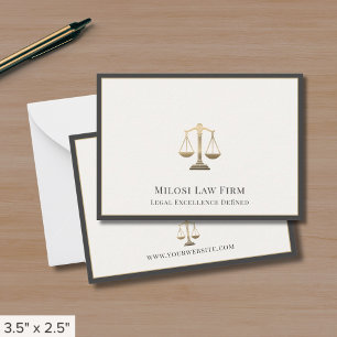 Simple Minimalist Attorney at Law Card