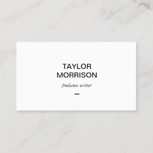 Simple Minimalist Authors, Writers, Notary Public Business Card