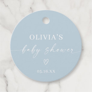 Simple Minimalist Baby Shower Favour Tags