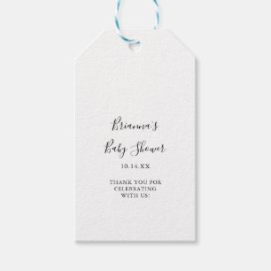 Simple Minimalist Baby Shower Gift Tags