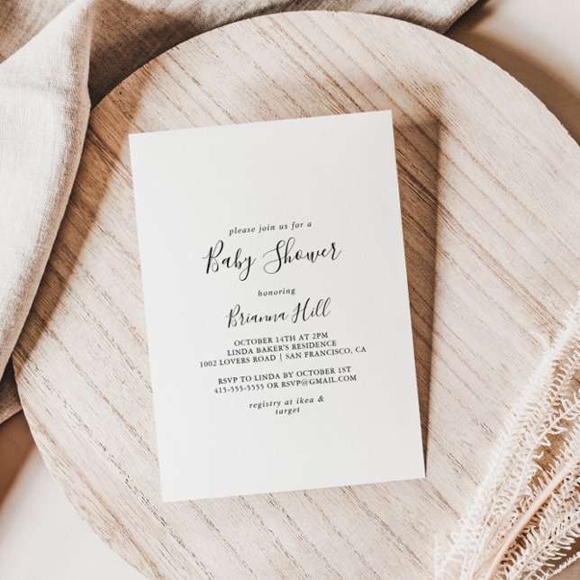 Simple Minimalist Baby Shower Invitation (Creator Uploaded)
