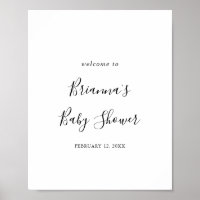 Simple Minimalist Baby Shower Welcome