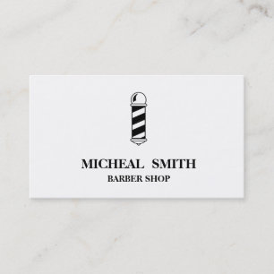 Simple Minimalist Barber Shop Business Card