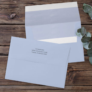 Simple Minimalist Basic Blue Watercolor  Envelope