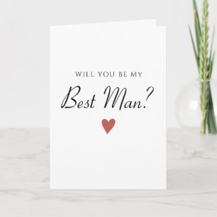 Simple Minimalist Best Man Card