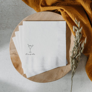 Simple Minimalist Birthday Party Napkin