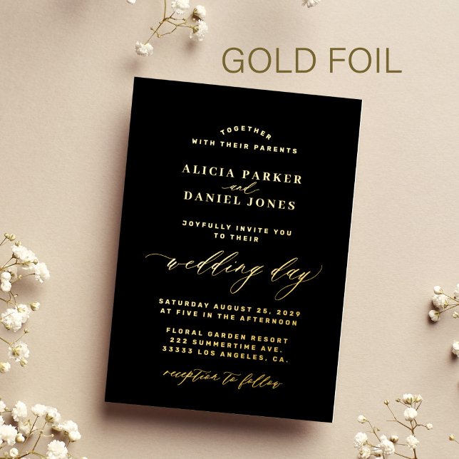 Simple minimalist black and gold elegant wedding (Creator Uploaded)