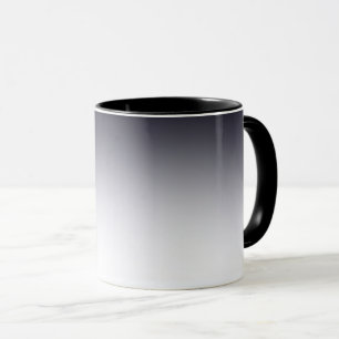 Simple minimalist black and white ombre mug