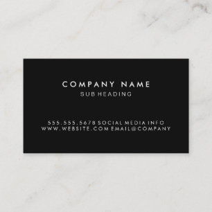 Simple Minimalist Black Discount Card