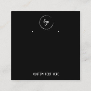 Simple Minimalist Black Display Cards for Earrings