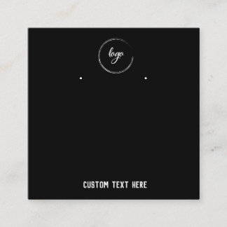 Simple Minimalist Black Display Cards for Earrings