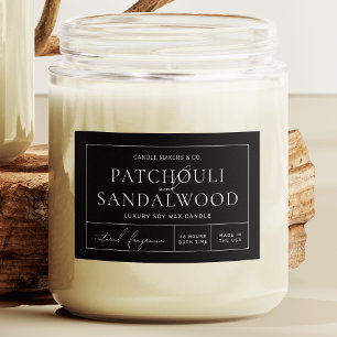 Simple Minimalist Black Rectangle Product Label