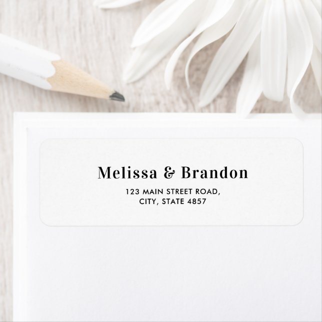 Simple Minimalist Black Typography Wedding Address (Insitu)