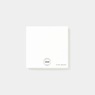 Simple Minimalist Black White Business Logo Post-it Notes