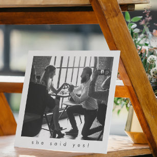 Simple Minimalist Black White Photo Fun Save The Date