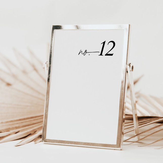 Simple Minimalist Black & White Table Number (Creator Uploaded)