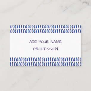Simple Minimalist Blue Lines  Business Card