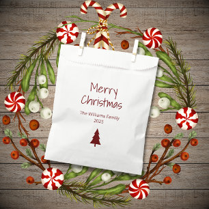 Simple Minimalist Boho Evergreen Christmas  Favour Bags