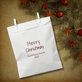 Simple Minimalist Boho Modern Christmas Favour Bags