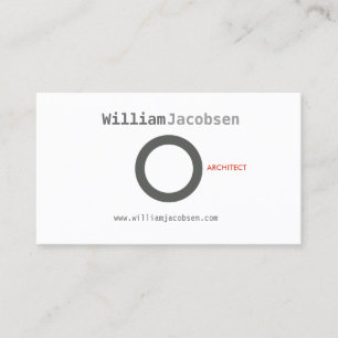 Simple Minimalist Bold Grey Circle Business Card