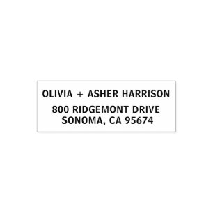 Simple Minimalist Bold Typography Self-inking Stamp