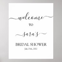 Simple Minimalist Bridal Shower Welcome sign