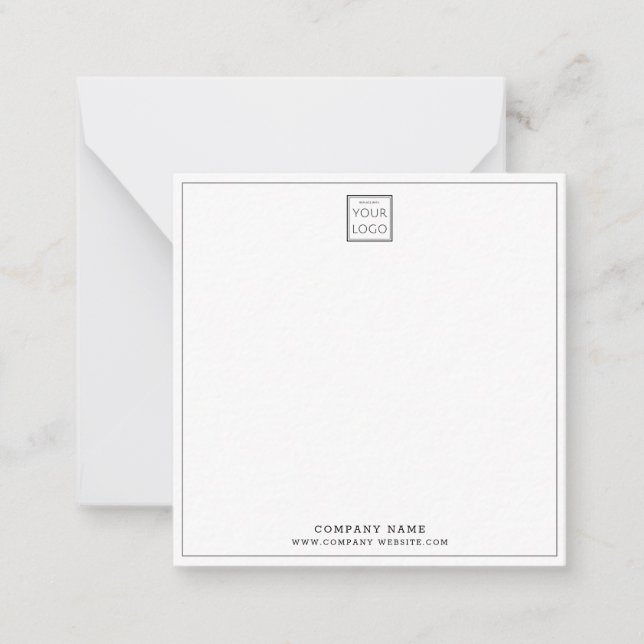 Simple Minimalist Business Logo Company Name Grey Card (Front)