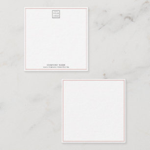 Simple Minimalist Business Logo Company Name Red Card