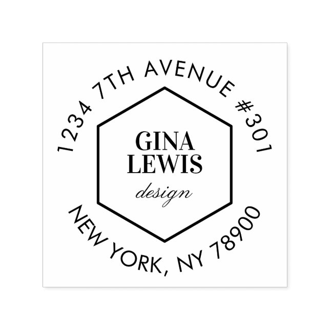 Simple Minimalist Business Return Address Stamp (Design)