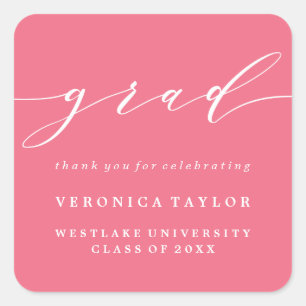 SIMPLE MINIMALIST CALLIGRAPHY GRADUATION STICKER