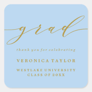 SIMPLE MINIMALIST CALLIGRAPHY GRADUATION STICKER