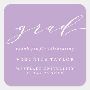SIMPLE MINIMALIST CALLIGRAPHY GRADUATION STICKER