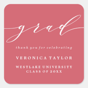 SIMPLE MINIMALIST CALLIGRAPHY GRADUATION STICKER