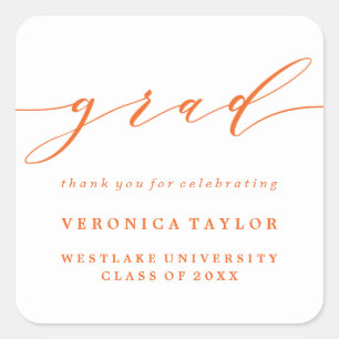 SIMPLE MINIMALIST CALLIGRAPHY GRADUATION STICKER