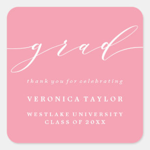 SIMPLE MINIMALIST CALLIGRAPHY GRADUATION STICKER