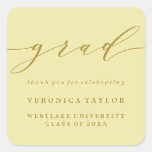 SIMPLE MINIMALIST CALLIGRAPHY GRADUATION STICKER