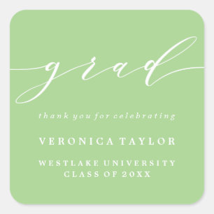SIMPLE MINIMALIST CALLIGRAPHY GRADUATION STICKER