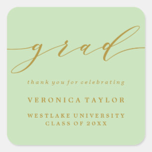 SIMPLE MINIMALIST CALLIGRAPHY GRADUATION STICKER