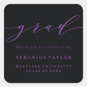SIMPLE MINIMALIST CALLIGRAPHY GRADUATION STICKER