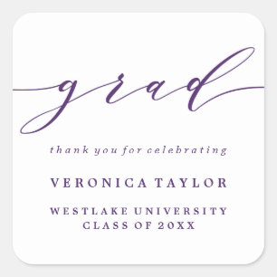 SIMPLE MINIMALIST CALLIGRAPHY GRADUATION STICKER