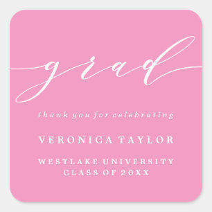 SIMPLE MINIMALIST CALLIGRAPHY GRADUATION STICKER