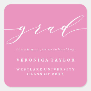 SIMPLE MINIMALIST CALLIGRAPHY GRADUATION STICKER
