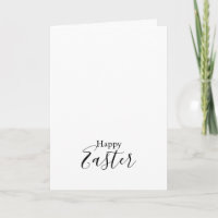 Simple Minimalist Calligraphy Happy Easter Card