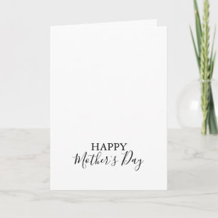 Simple Minimalist Calligraphy Mother's Day Card