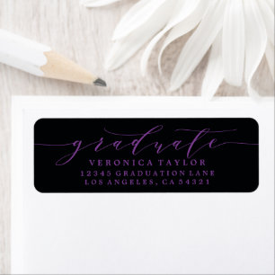 SIMPLE MINIMALIST CALLIGRAPHY RETURN ADDRESS LABEL